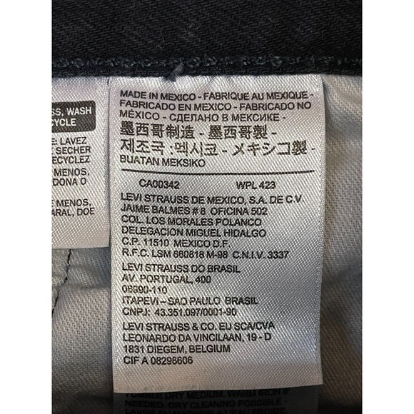 Levis Jeans Mens 42x32 Black 501 XX Denim Button Fly Casual Straight Adult - Picture 8 of 14